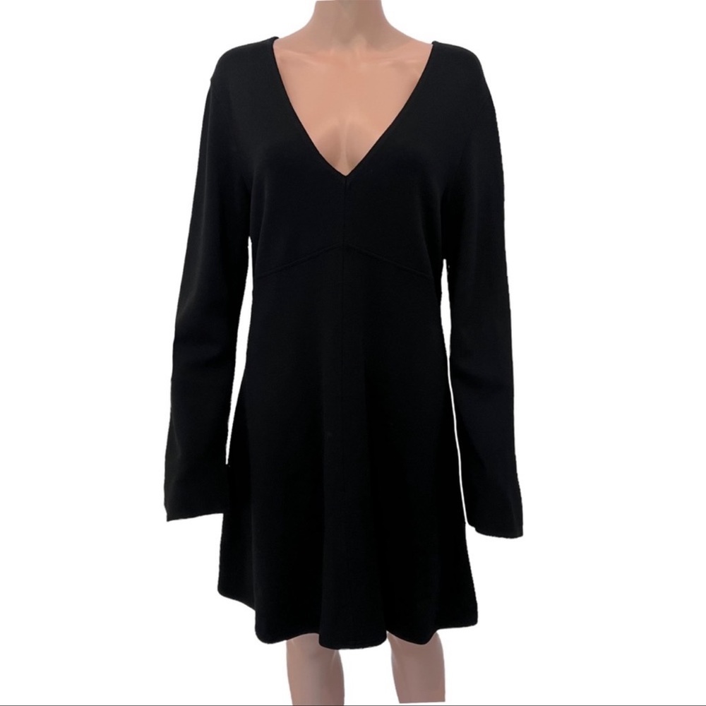 PRICE FIRM🚨 Vintage Black Long Sleeve Wool Blend Dress No Size